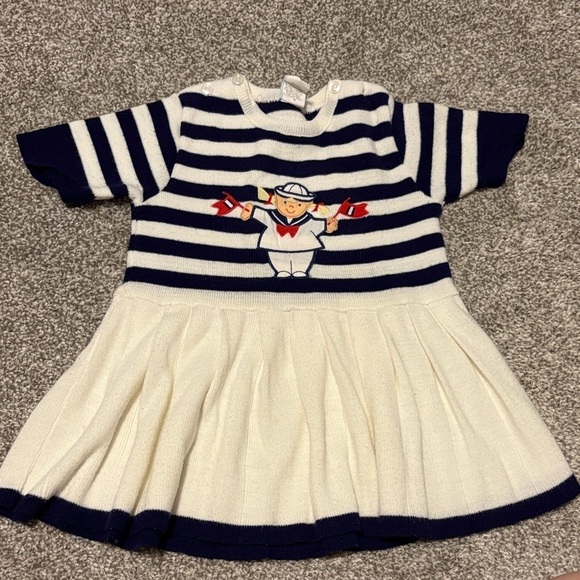 Other - Vintage Toddler Blue Sailor Dress